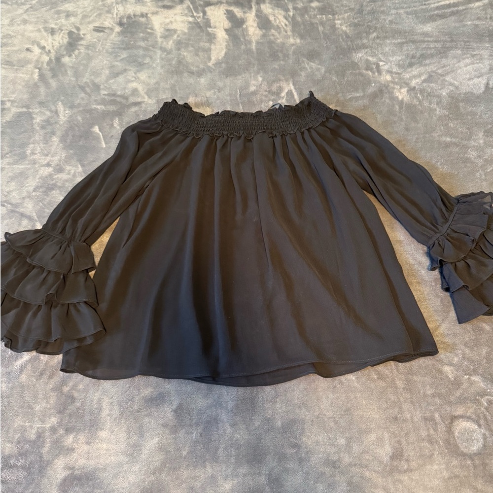 Elegant Black Off-Shoulder Women's Top